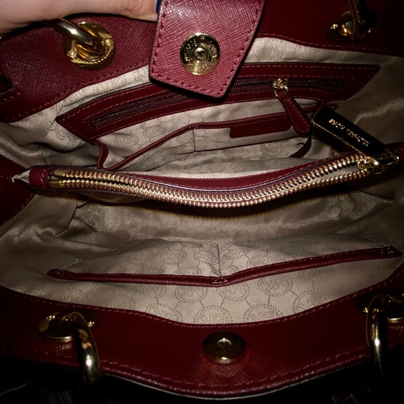Michael Kors Medium Burgundy Selma Bag - Picture 6 of 8